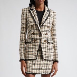 NWT LAWRENCE CROCHET-TRIM TWEED DICKEY JACKET